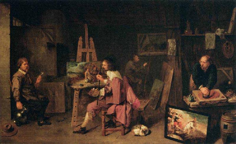 David Rijckaert Painters Studio oil painting image